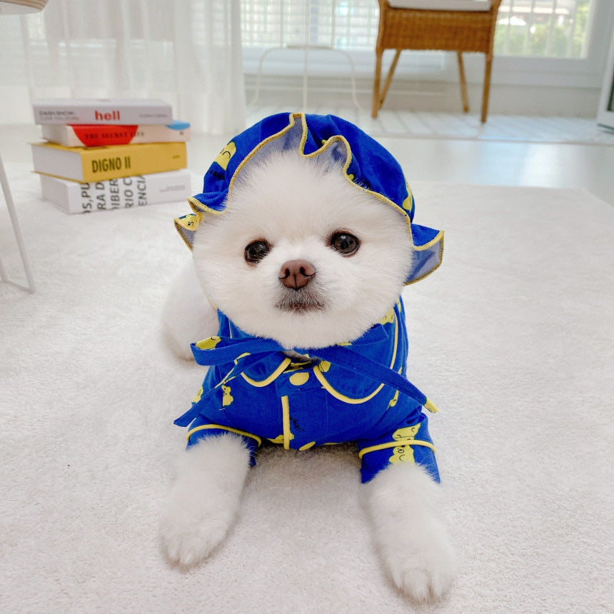 Candy Bear Pet Pajama Set with Hat