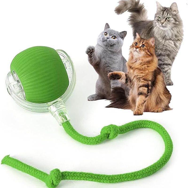 Smart Interactive Cat Ball Toy | Auto-Rolling, Obstacle-Avoiding & USB Rechargeable | 3 Speed Modes