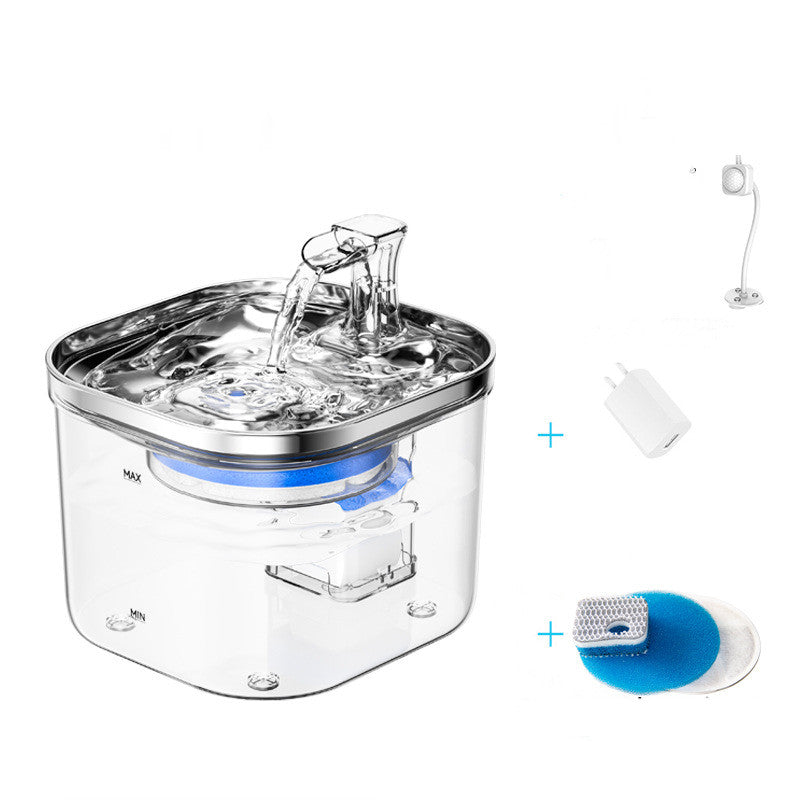 Stainless Steel Pet Water Fountain | Auto-Circulating | Dogs & Cats
