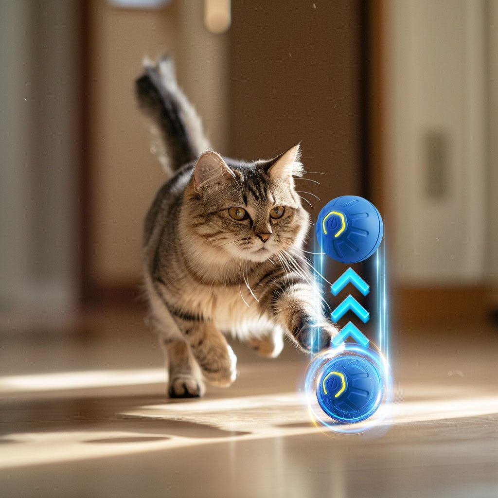 Smart Interactive Pet Toy Ball | Electronic Auto-Rolling & Jumping Ball | USB Rechargeable | Dogs & Cats