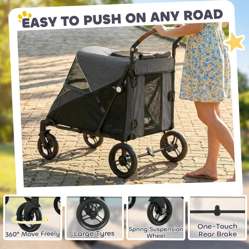 All-Terrain Large Dog Stroller — Up to 66 lbs