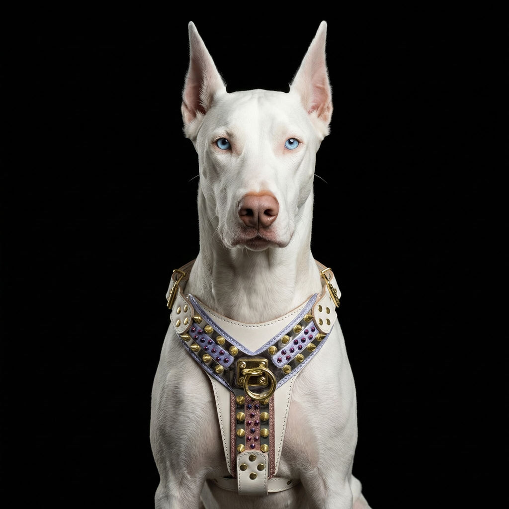 Flauntly Paws The Candy Leather Dog Harness