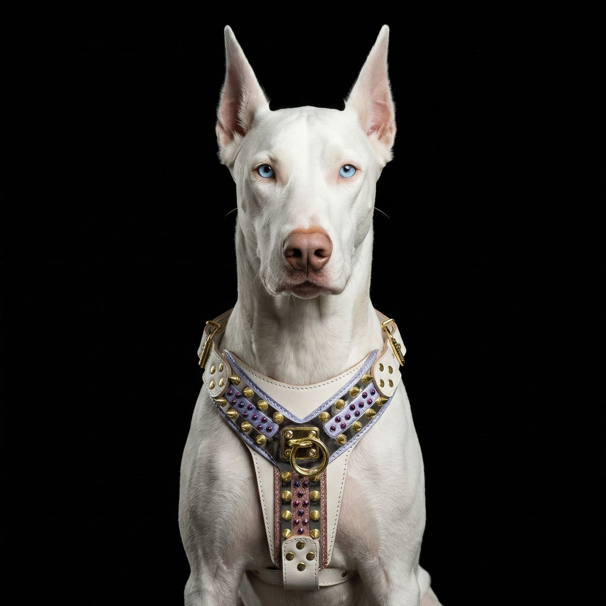Flauntly Paws The Candy Leather Dog Harness