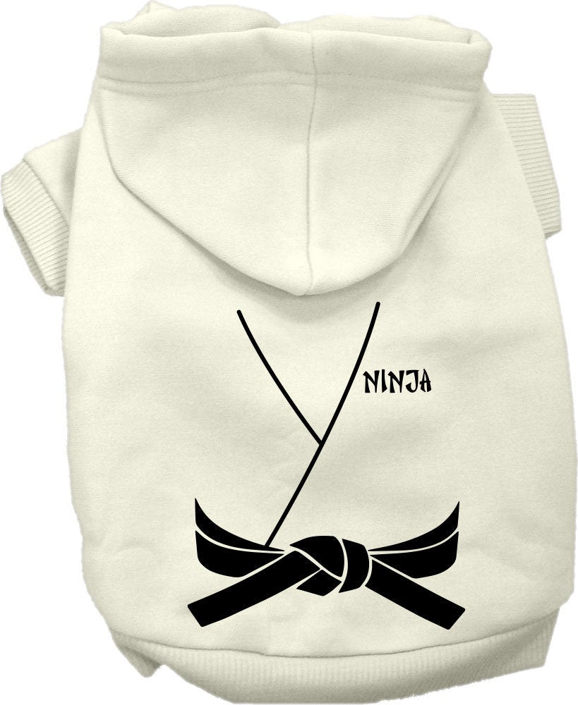 Ninja Costume Pet Hoodie for Dogs & Cats — Black or Cream