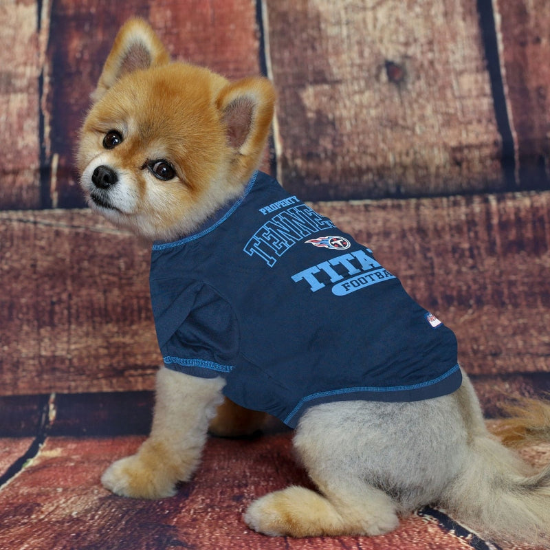 NFL Tennessee Titans Dog T-Shirt — Officially Licensed Pet Tee (XS–XL)