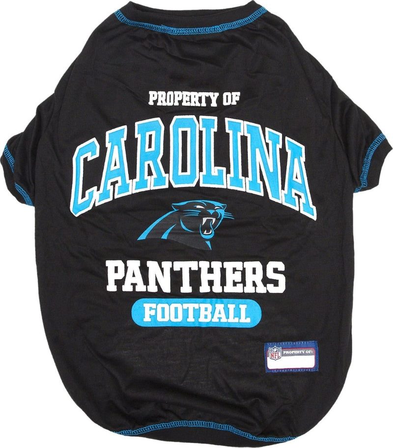 NFL Carolina Panthers Dog T-Shirt — Officially Licensed Pet Tee (XS–XL)