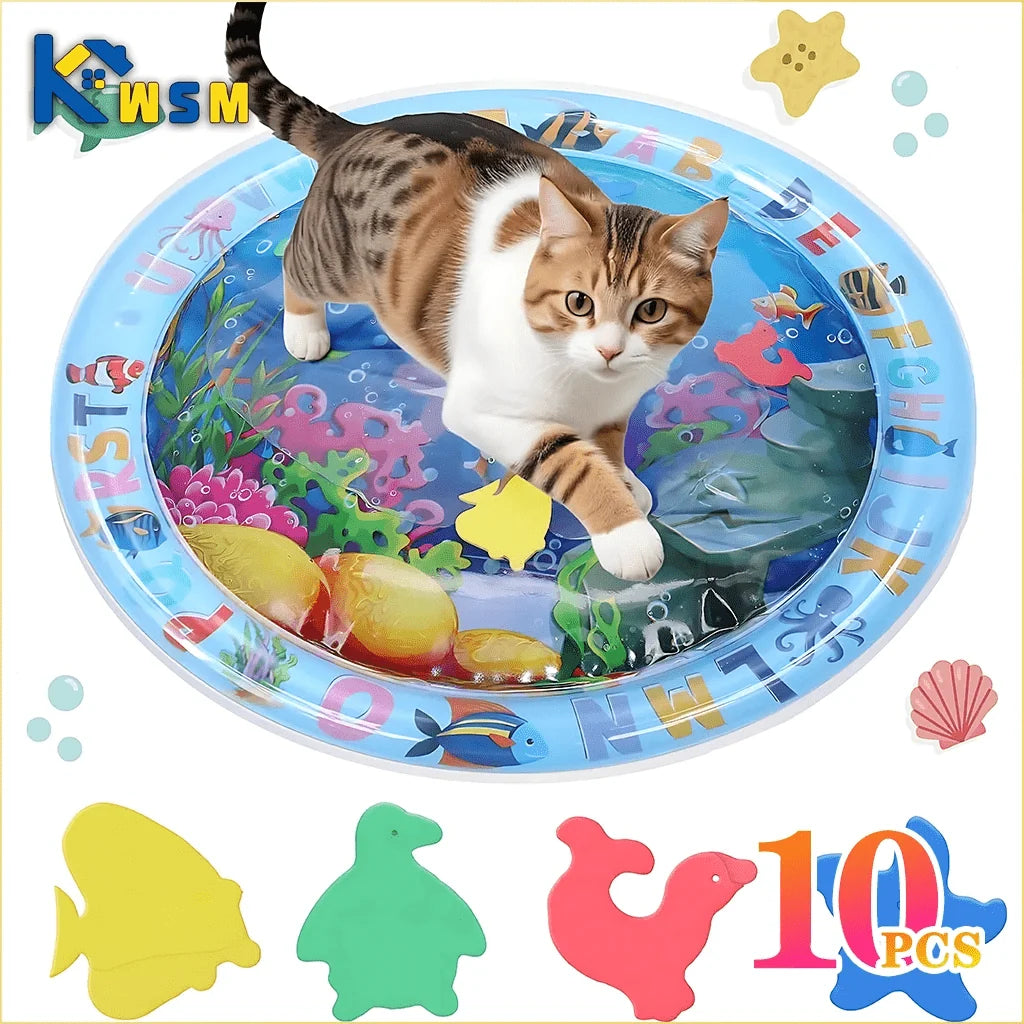 Inflatable Water Sensory Play Mat | Ocean Theme Pet Enrichment Toy