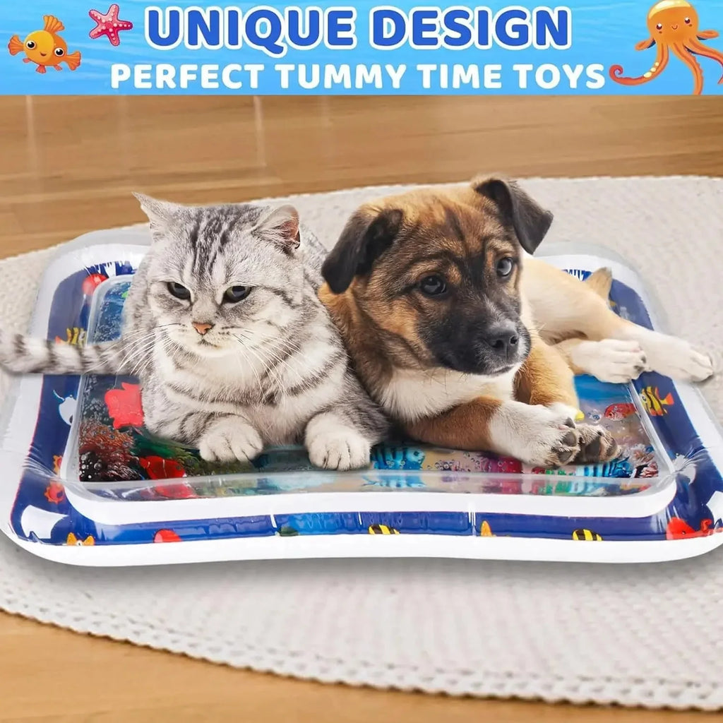 Inflatable Water Sensory Play Mat | Ocean Theme Pet Enrichment Toy