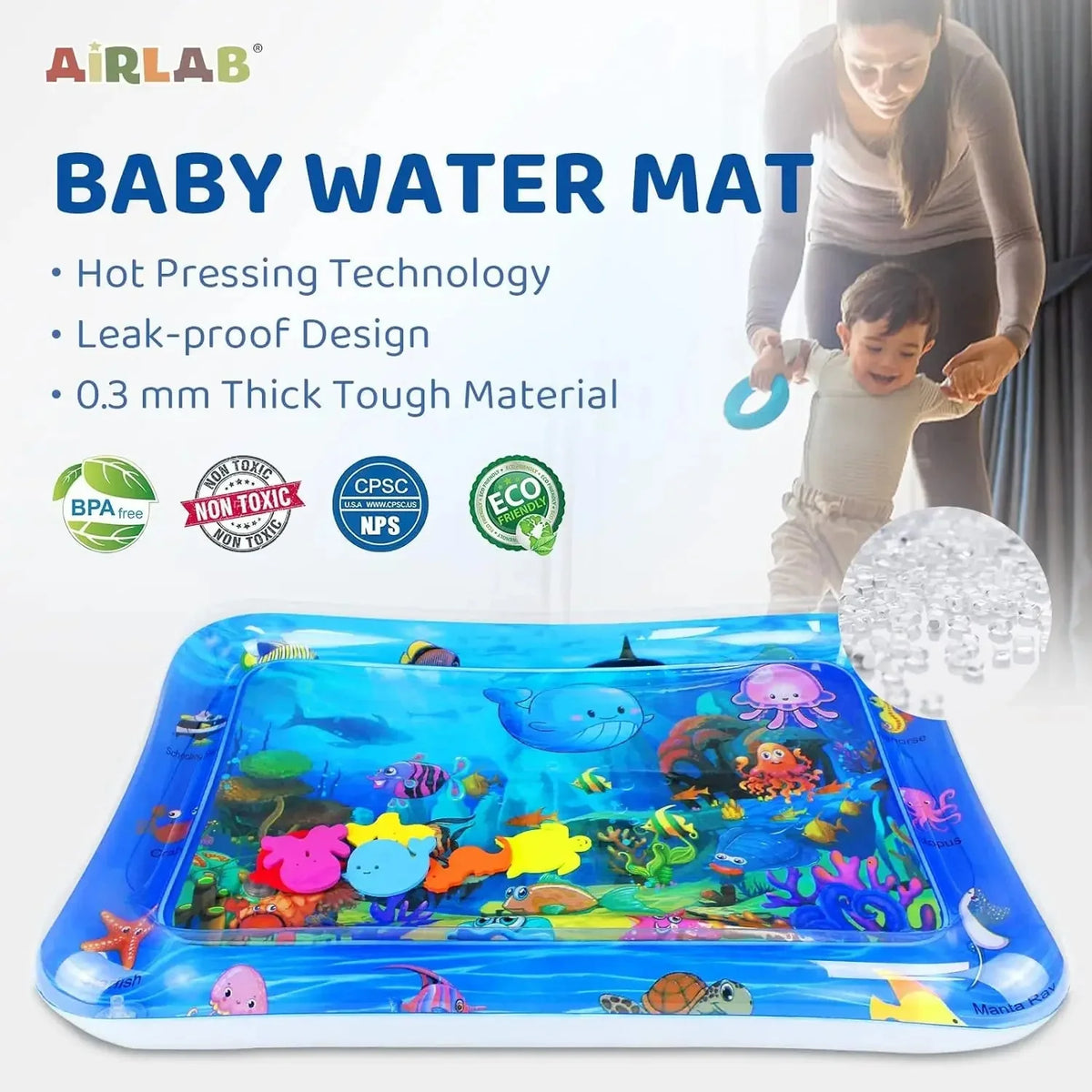 Inflatable Water Sensory Play Mat | Ocean Theme Pet Enrichment Toy