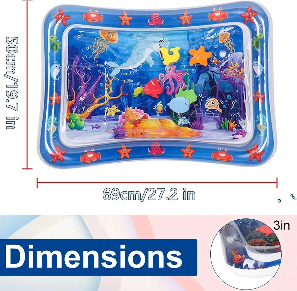 Inflatable Water Sensory Play Mat | Ocean Theme Pet Enrichment Toy