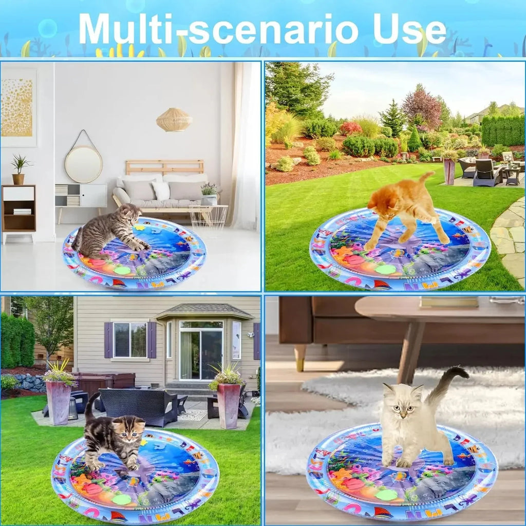 Inflatable Water Sensory Play Mat | Ocean Theme Pet Enrichment Toy