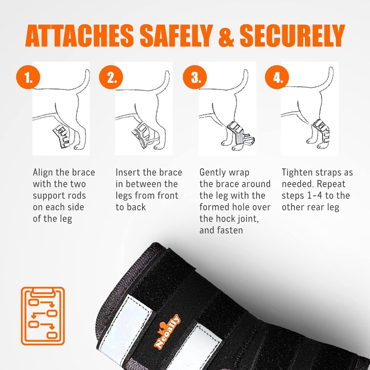 NeoAlly® Dog Rear Leg Hock Brace for Large Dogs — Vet-Approved Support & Pain Relief
