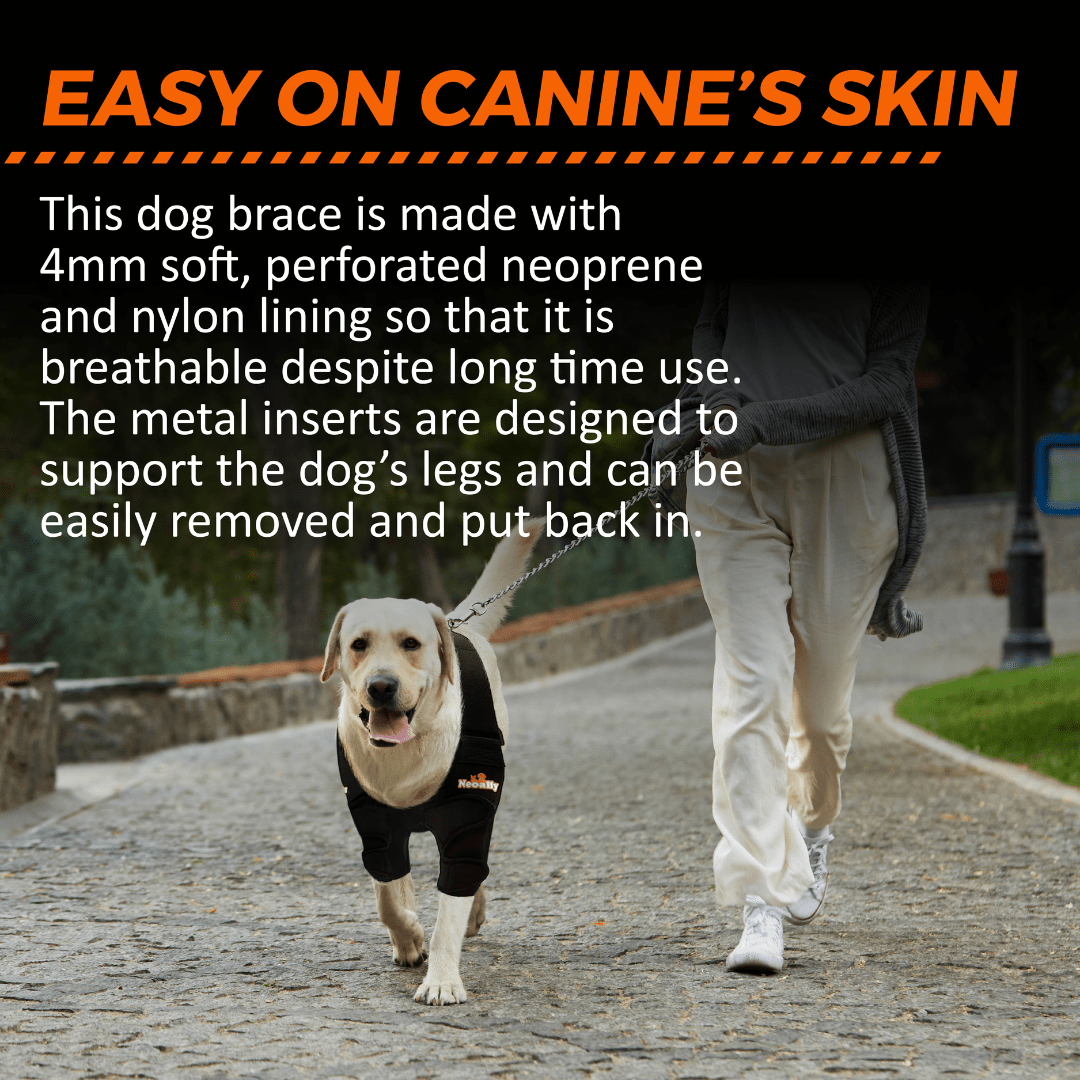 NeoAlly Elbow & Shoulder Brace with Spring Inserts for Dogs & Cats