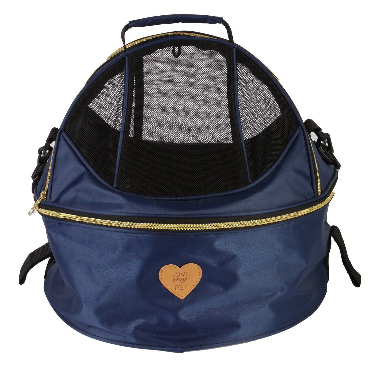 Airline-Approved Panoramic Circular Pet Carrier | 360° Zip | Black, Olive & Navy
