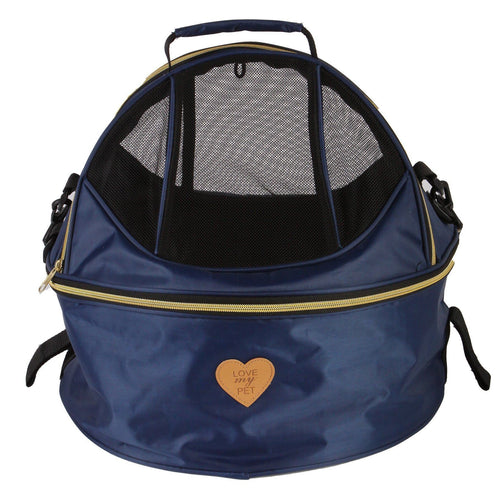 Airline-Approved Panoramic Circular Pet Carrier | 360° Zip | Black, Olive & Navy