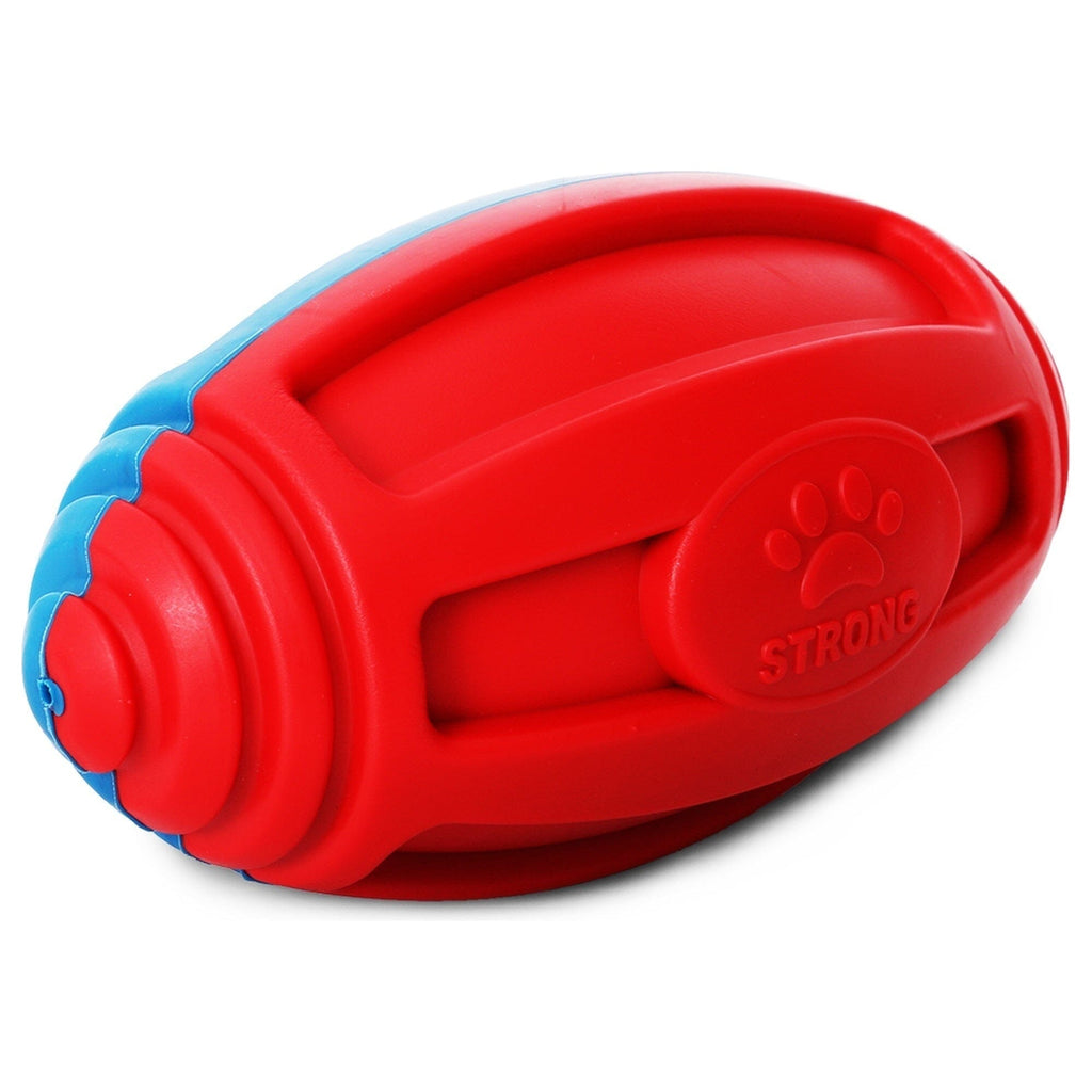 Pet Life Gridiron Football Dog Toy — Durable TPR Chew, Fetch & Floating Water Toy