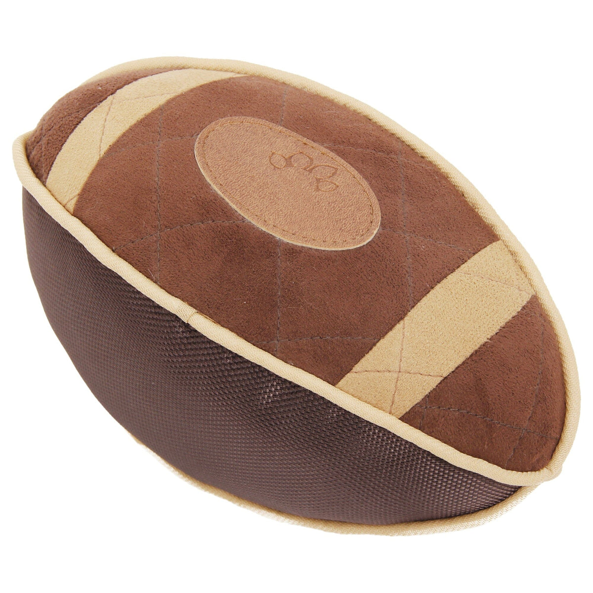 Pugskin Plush Squeaky Football Dog Toy