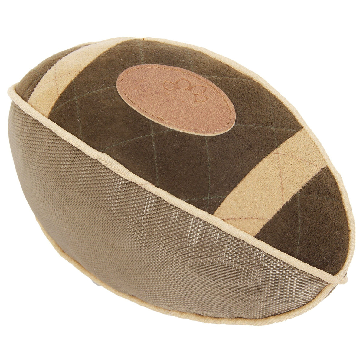 Pugskin Plush Squeaky Football Dog Toy