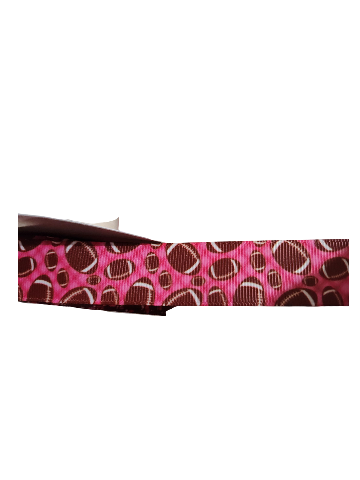 Pink Football Dog Collar — Handmade in USA Heavy Duty Nylon with Plastic or Metal Buckle