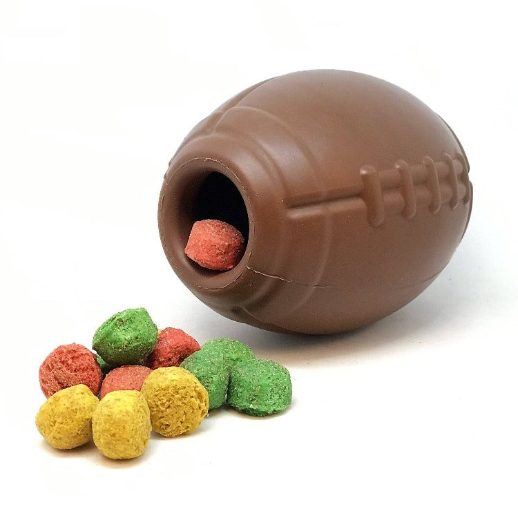 SodaPup Football Dog Chew Toy & Treat Dispenser | Durable Natural Rubber | USA Made | Large