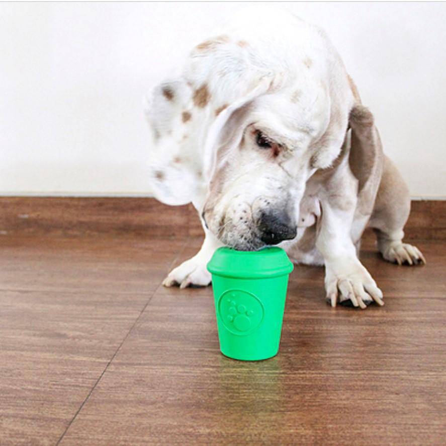 Coffee Cup Rubber Dog Chew Toy for Power Chewers | Treat Dispenser | USA Made