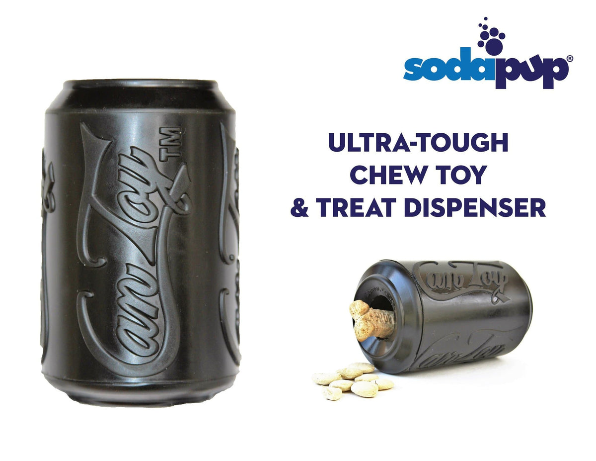 SodaPup Magnum Can Toy | Durable Rubber Chew Toy & Treat Dispenser | USA Made | For Extreme Chewers
