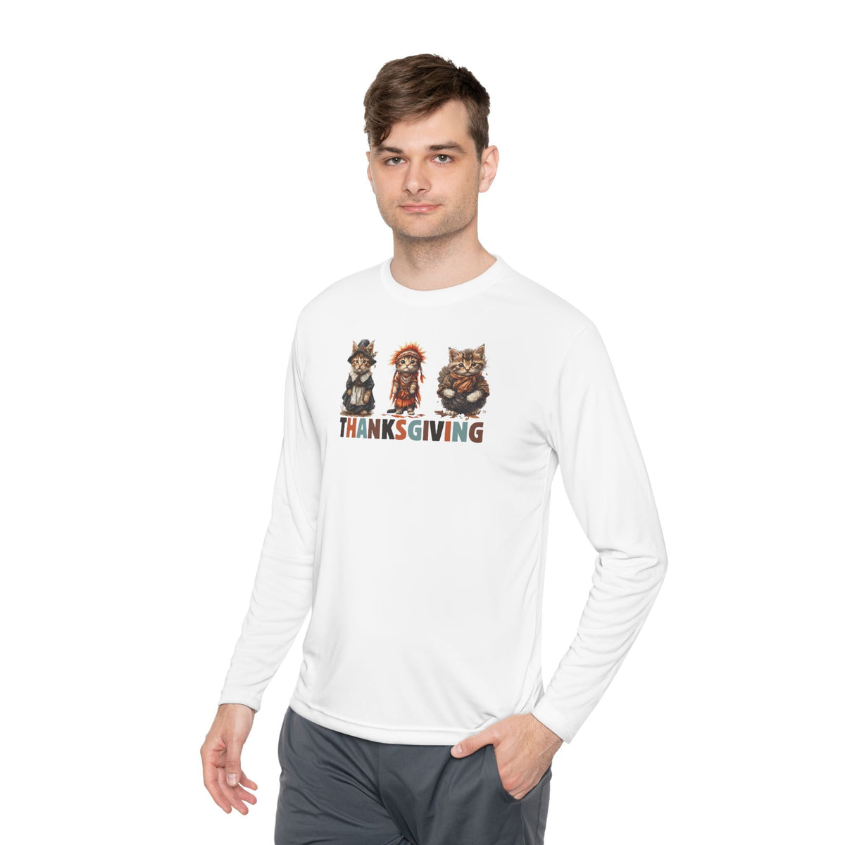 Thanksgiving Cat Long Sleeve Tee | For the Proud Cat Parent