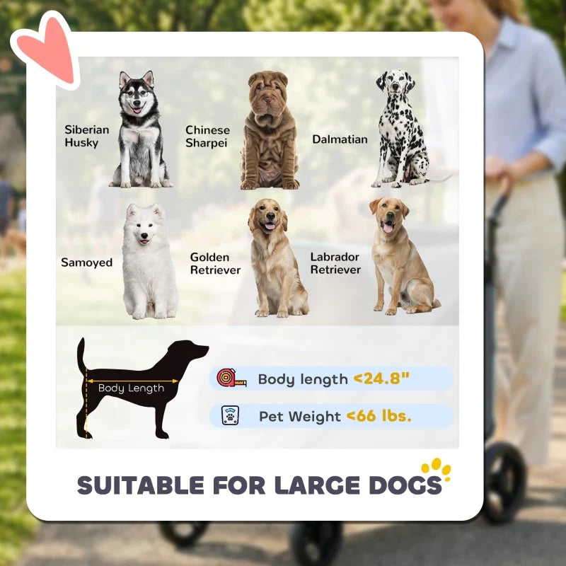 All-Terrain Large Dog Stroller — Up to 66 lbs