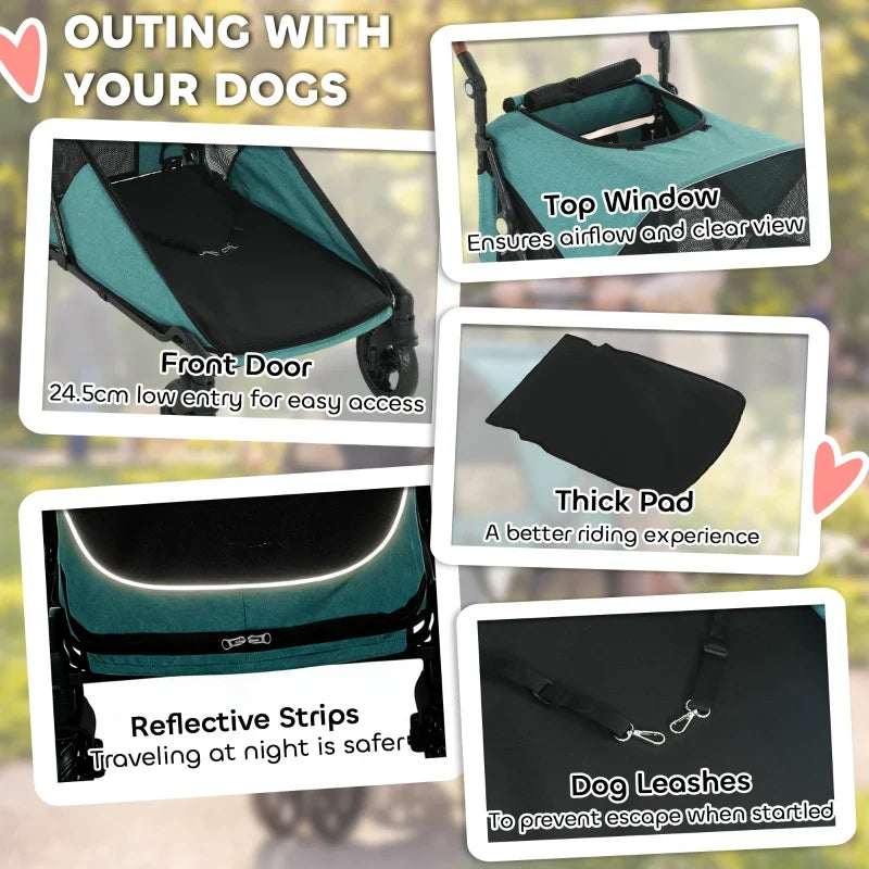 All-Terrain Large Dog Stroller — Up to 66 lbs